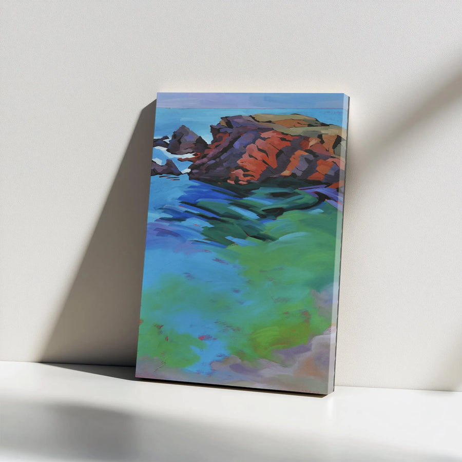 Point Buchon Coastal Canvas Print | Abstract California Seascape Painting | Premium 1.25" Thick Gallery Wrap Wall Art | Home Decor Gift for Nature Lovers