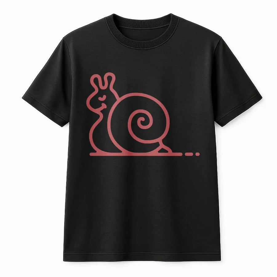 Minimalist Snail Line Art T-Shirt | One Line Drawing Animal Graphic | Premium Soft Cotton Tee | Cute Wildlife Nature Lover Gift for Fans