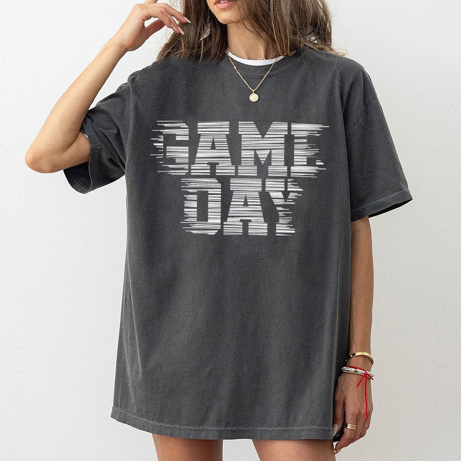 Game Day T-Shirt | Distressed Graphic Print | Premium 100% Cotton | Football Fan Gift for Men and Women