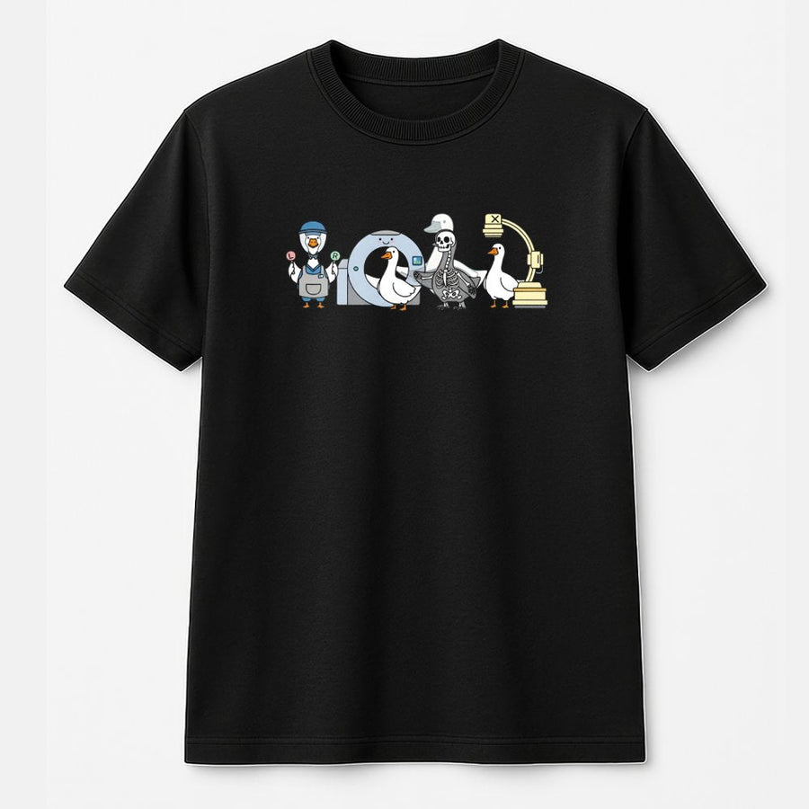 Radiology Goose T-Shirt | Funny X-Ray Tech CT MRI Scan Graphic | 100% Soft Cotton Tee | Medical Humor Gift for Radiologic Technologists