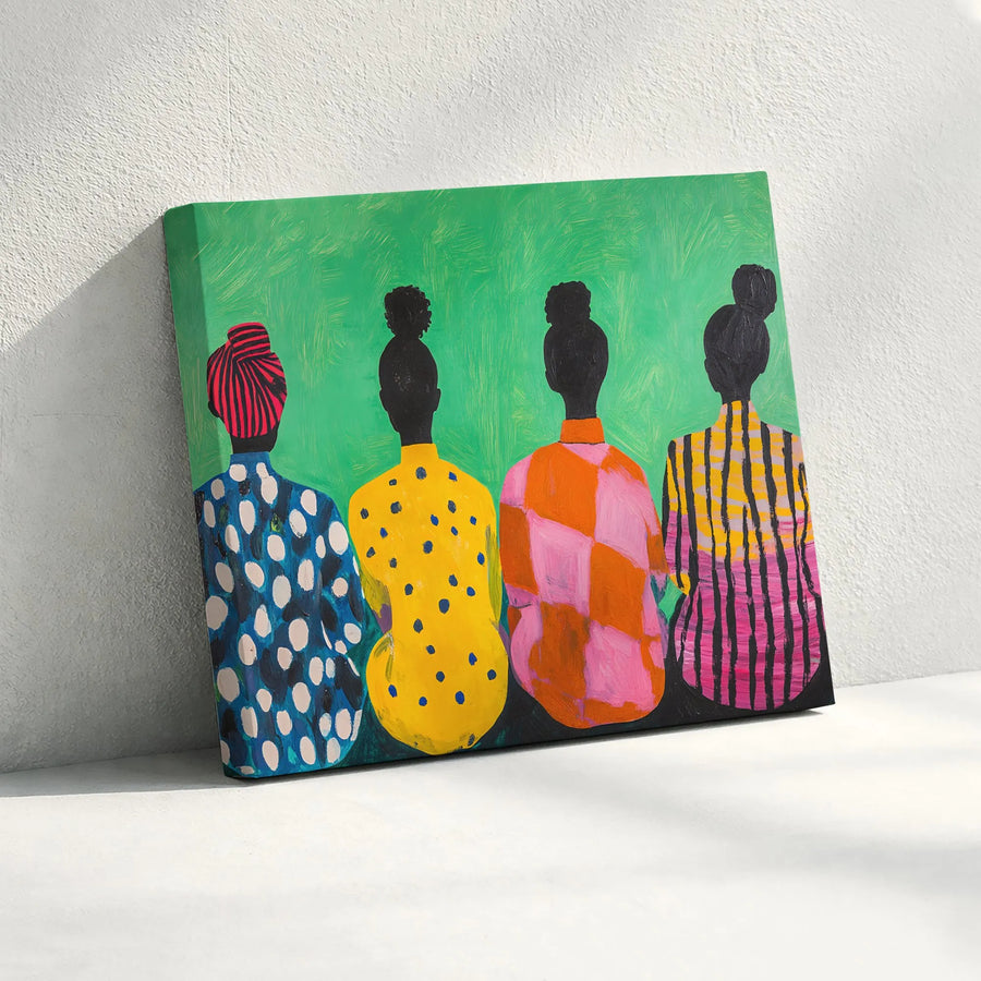 Black Women Wall Art | Abstract Colorful Fashion Print | Gallery Quality Canvas Decor | Empowering Home Office Gift