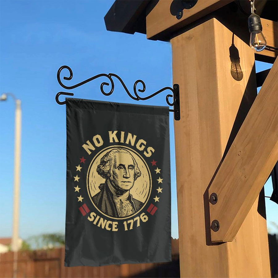 No Kings Since 1776 Garden Flag | George Washington Patriotic Yard Decor | Double Sided Premium Polyester | 4th of July Independence Day Gift