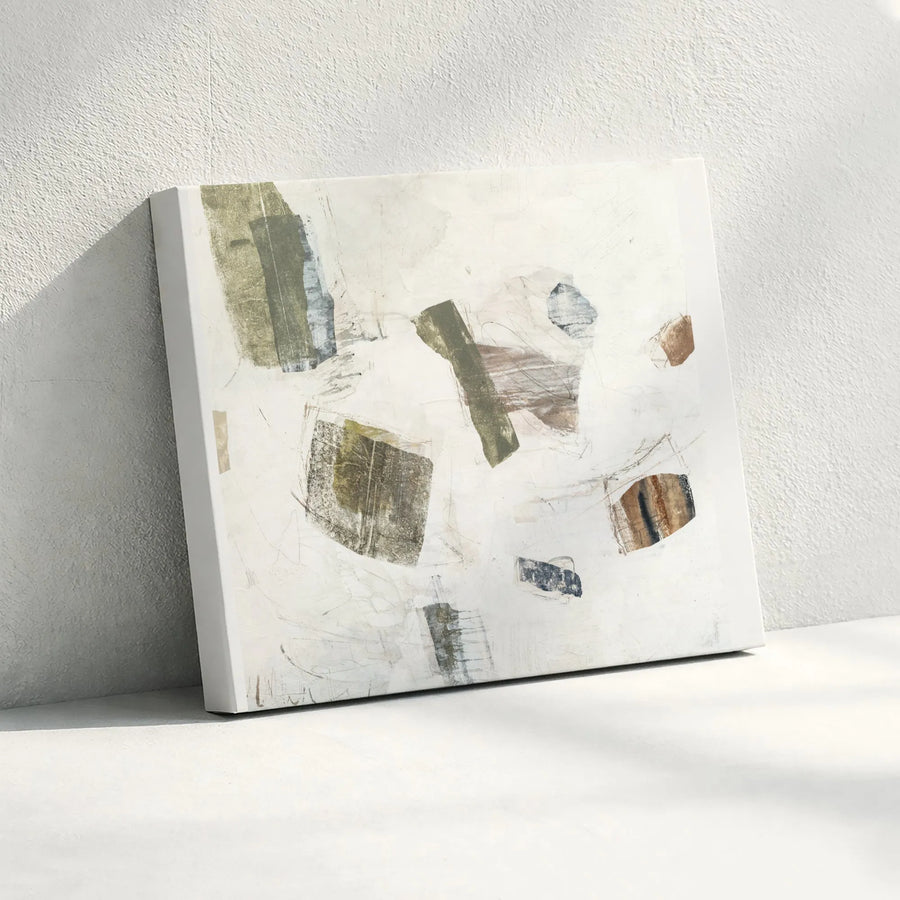 Abstract Earth Tone Canvas Wall Art | Modern Textured Brushstroke Painting | Premium Gallery Wrapped Print | Living Room & Office Decor Gift