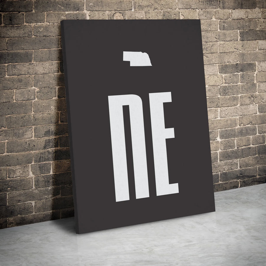 Nebraska State Outline Canvas | Minimalist NE Typography Wall Art | Premium Gallery Wrap Decor | Housewarming Gift for Nebraskan Home
