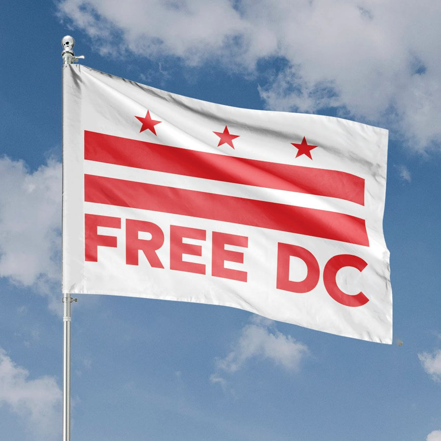 Free DC Flag | Washington DC Statehood Banner | Premium UV-Resistant Polyester | Outdoor Home Decor Gift