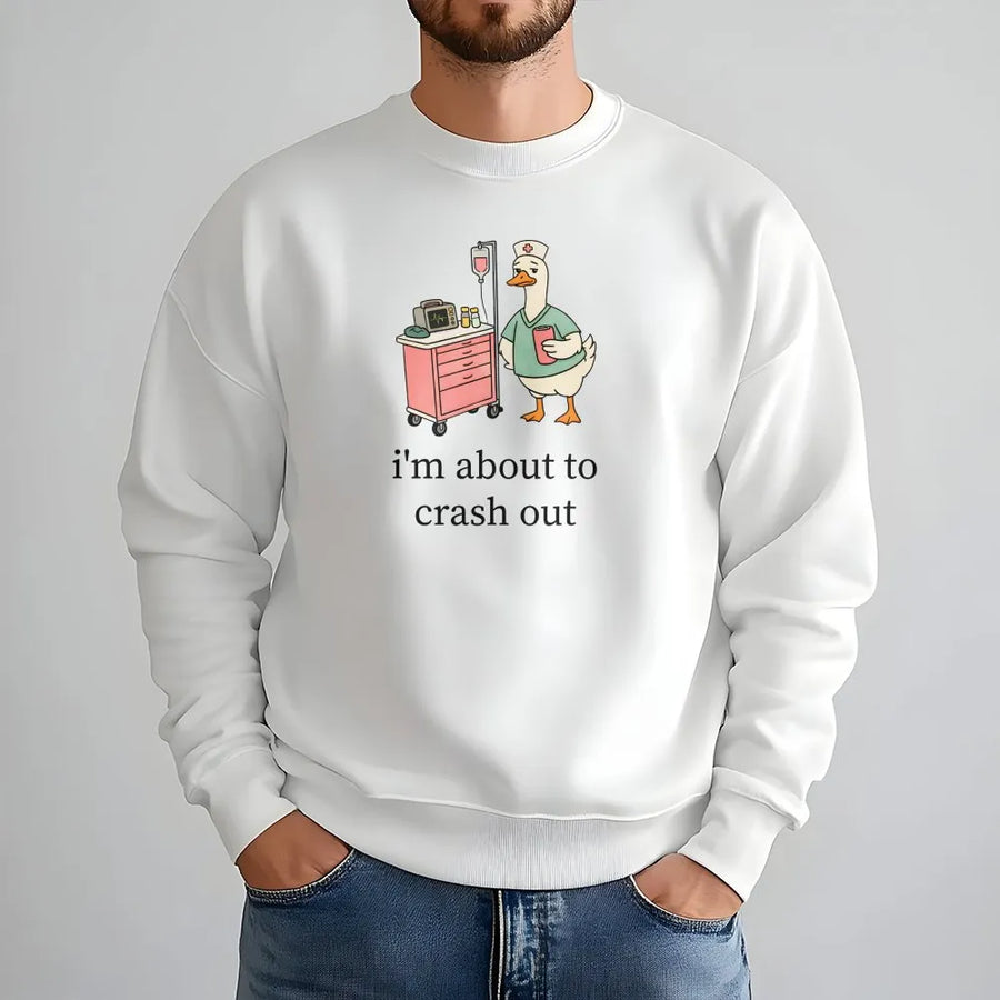 Silly Goose Nurse Sweatshirt | Funny Medical Humor Design | Cotton Blend Premium Apparel | Gift for CNA RN Night Shift Workers