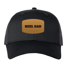 Custom Fishing Trucker Hat — Personalized Leather Patch
