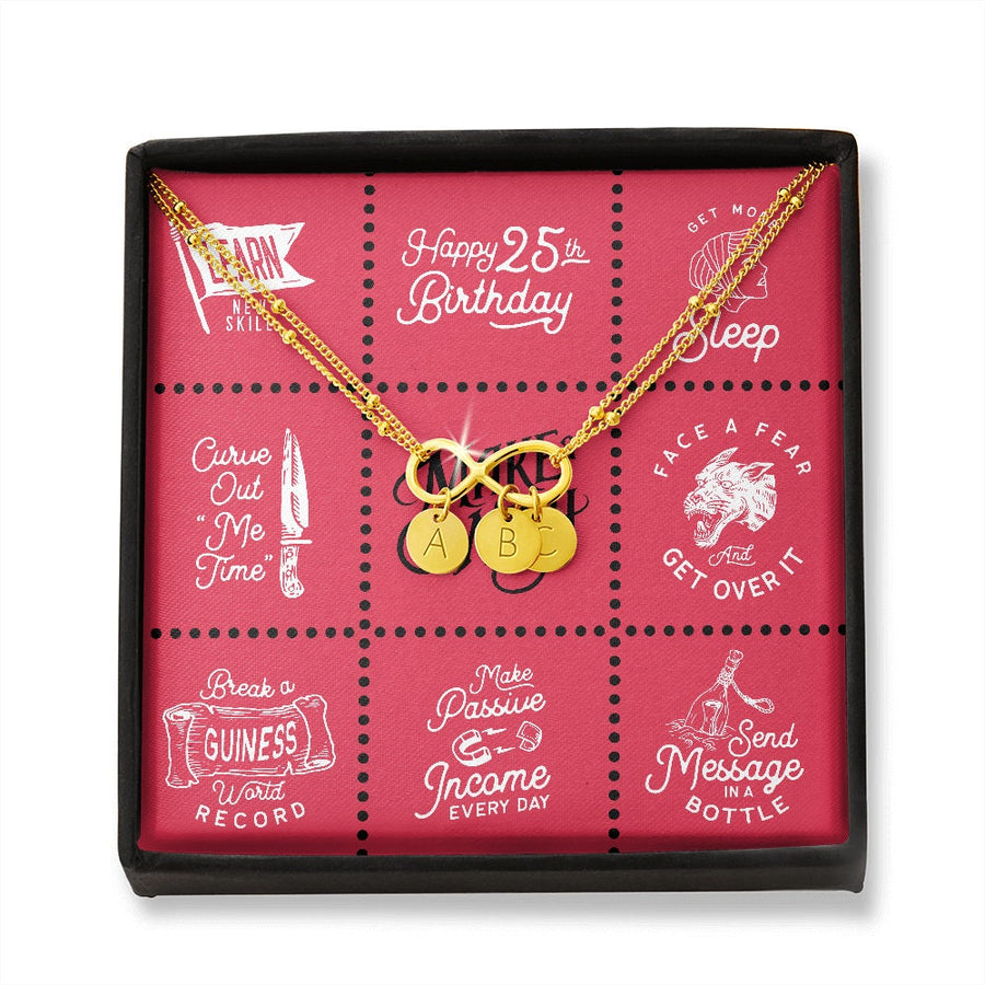 25th Birthday Gift Necklace: Birthday Gift, Jewelry Gift For Her