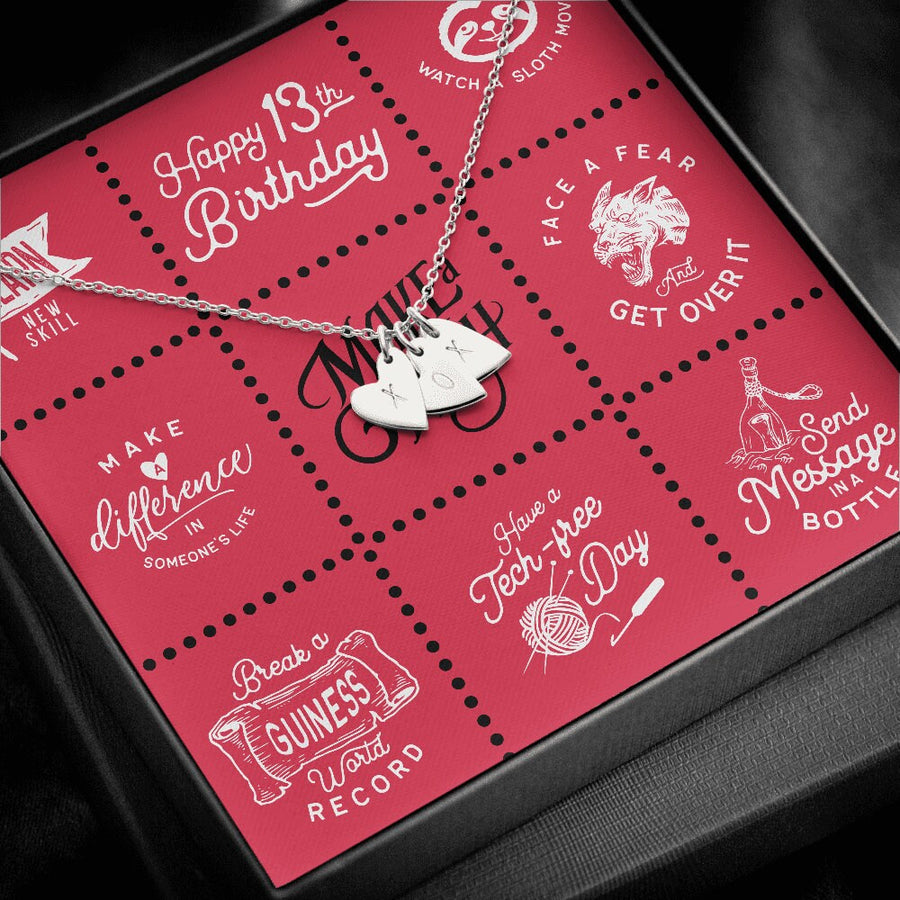 13th Birthday Girl, 13th Birthday Gift, Thirteenth Birthday Personalized Necklace