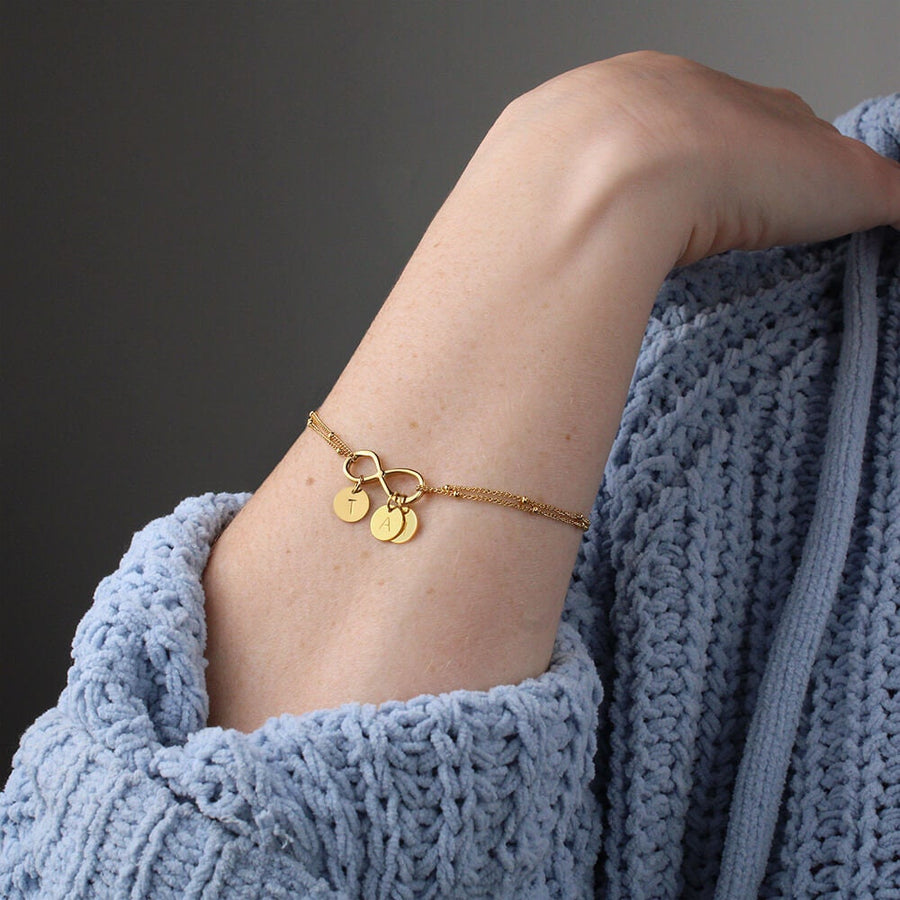 Happy 17th Birthday Gift for Daughter, Sister: Personalized Infinity Bracelet