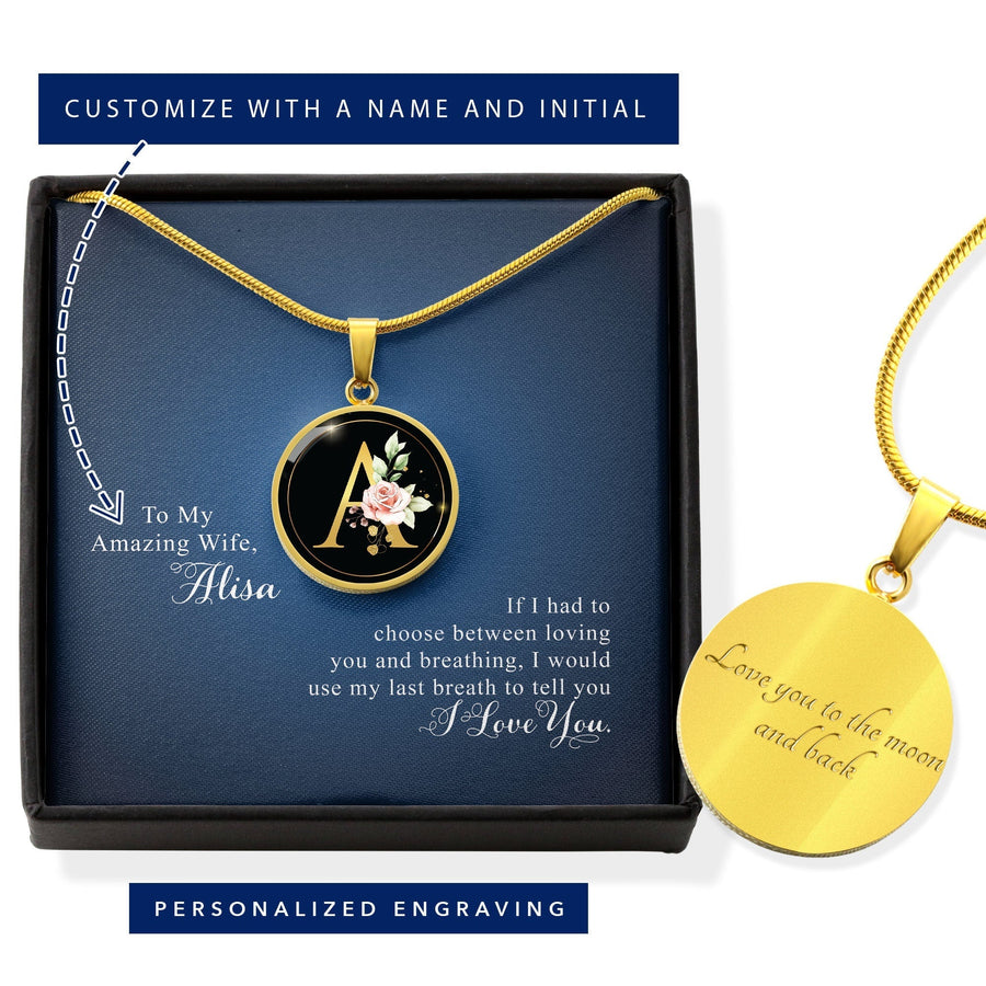 Initial Necklace, Gold, For Mom, Gold Necklace, A Initial Necklace, Initial A Necklace, Layered Necklace, Military Mom, Police Mom