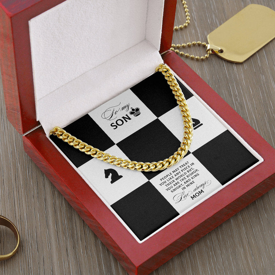 Son Gifts from Mom, Son Cuban Chain Necklace, Mother to Son Gifts, Gifts for Son Birthday Cuban Link Chain