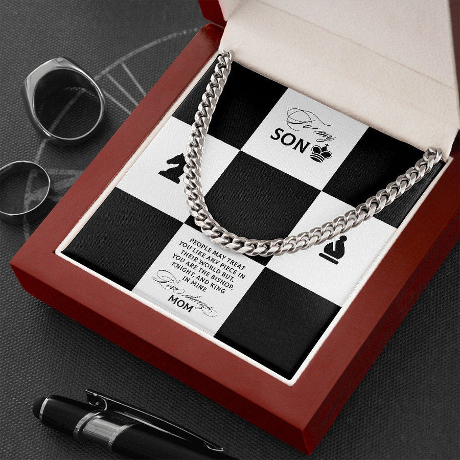 Son Gifts from Mom, Son Cuban Chain Necklace, Mother to Son Gifts, Gifts for Son Birthday Cuban Link Chain