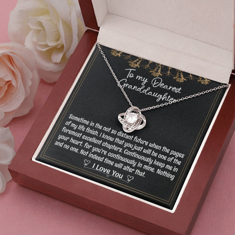 Granddaughter Gift From Grandmother, Granddaughter Gift From Grandfather, Christmas Necklace For Granddaughter With Message Card