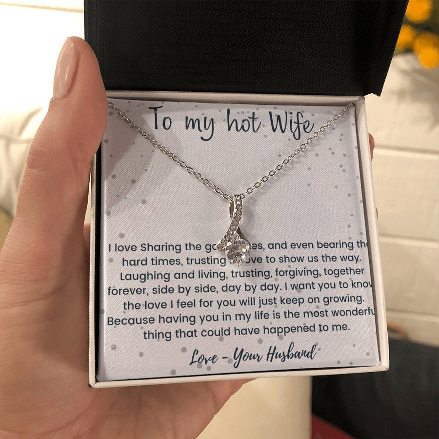 Hot wife ribbon necklace