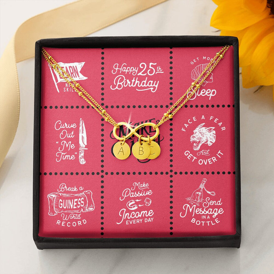 25th Birthday Gift Necklace: Birthday Gift, Jewelry Gift For Her