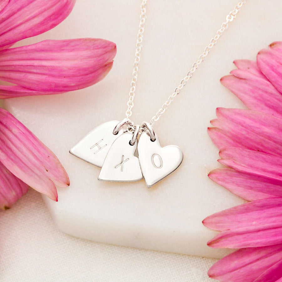 15th Birthday Gift for Girl: Personalized Heart Charms Necklace