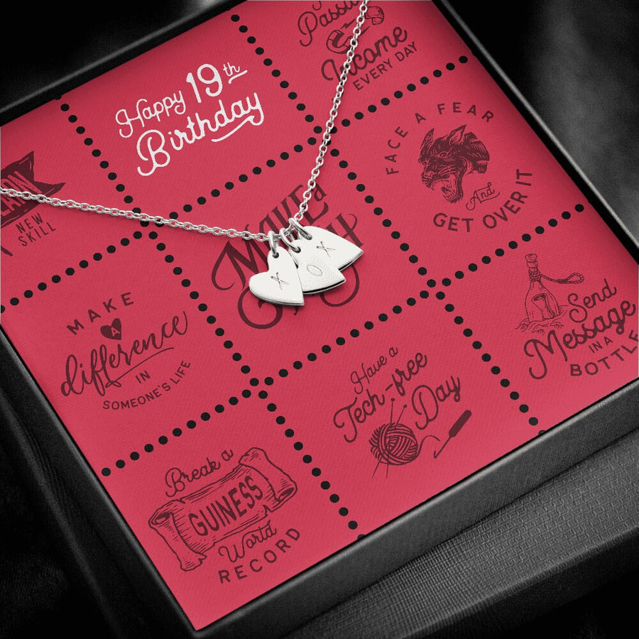 Happy 19th Birthday Gift - Personalized Necklace - Jewelry gift for her