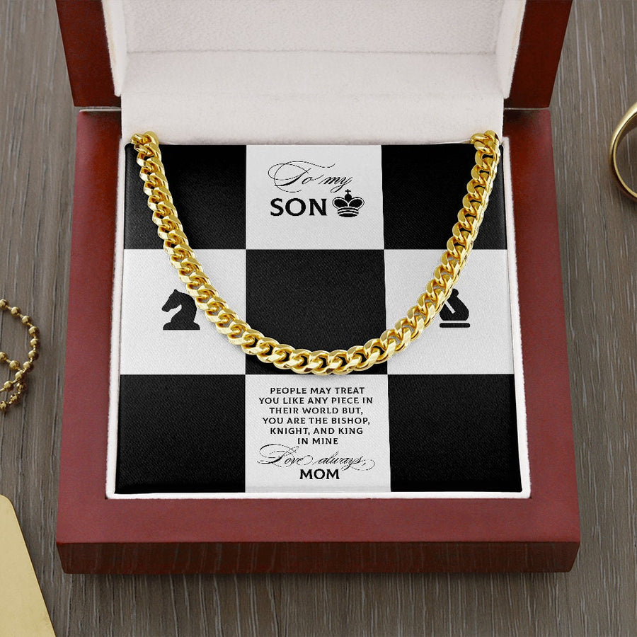 Son Gifts from Mom, Son Cuban Chain Necklace, Mother to Son Gifts, Gifts for Son Birthday Cuban Link Chain