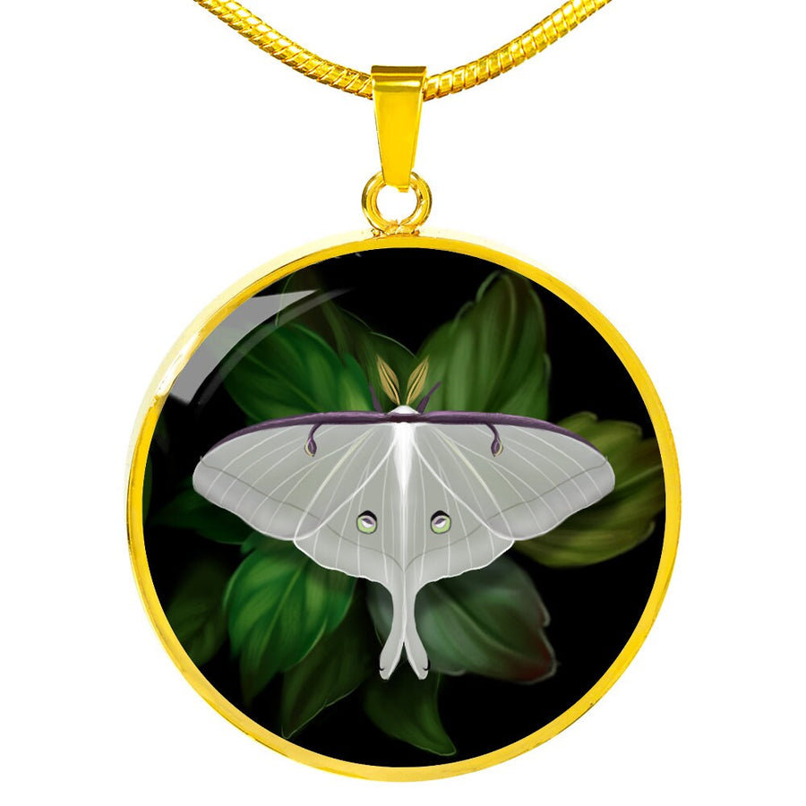 Moth Necklace, Folk Witch Pendant, Colourful Jewelry