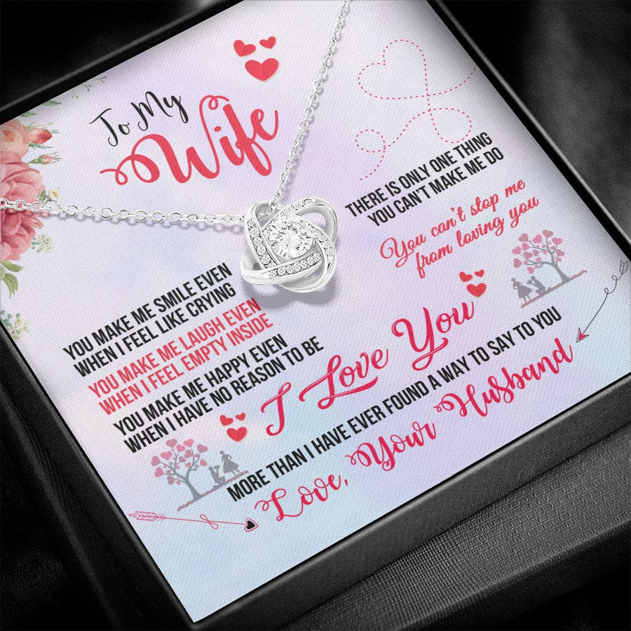 To My Wife Necklace, Love Knot, Anniversary Gift for Wife, Birthday Gift for Wife, Gift for Wife, Necklace for Wife, Gift for Wife Birthday