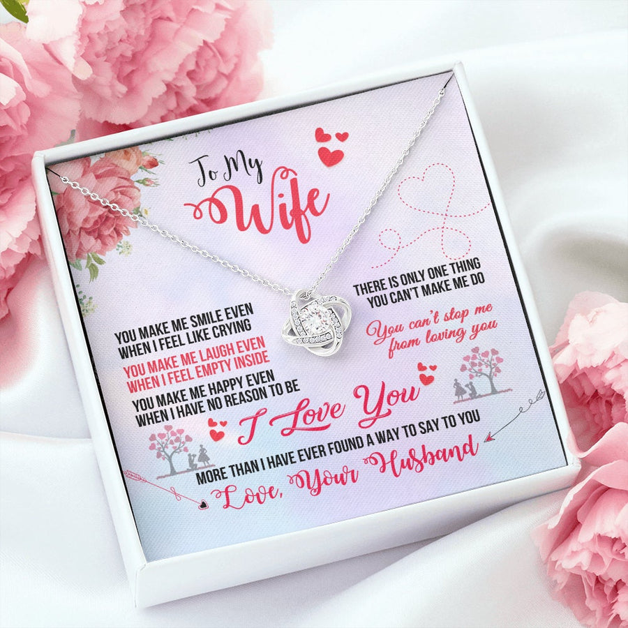 To My Wife Necklace, Love Knot, Anniversary Gift for Wife, Birthday Gift for Wife, Gift for Wife, Necklace for Wife, Gift for Wife Birthday