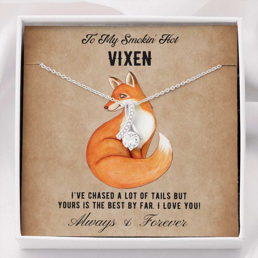To My Smokin'Hot Vixen, Valentines Day Gift for Her, Gift for Wife, Soulmate Gift, Soulmate Necklace Gift, Girlfriend Necklace Gift