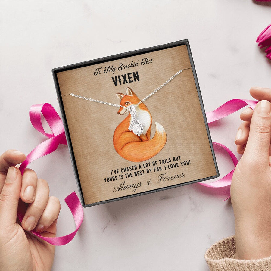 To My Smokin'Hot Vixen, Valentines Day Gift for Her, Gift for Wife, Soulmate Gift, Soulmate Necklace Gift, Girlfriend Necklace Gift