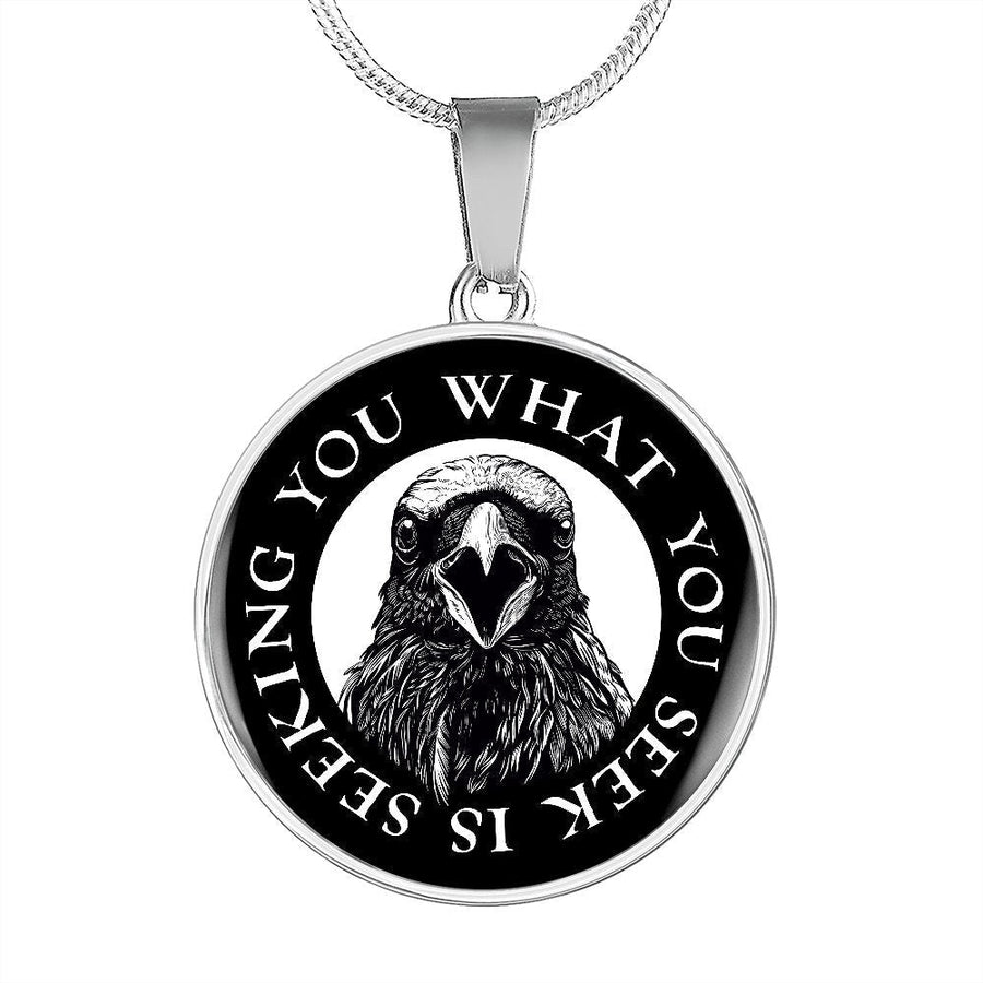 Raven Necklace, Dark Academia Jewelry, Witches Pendant