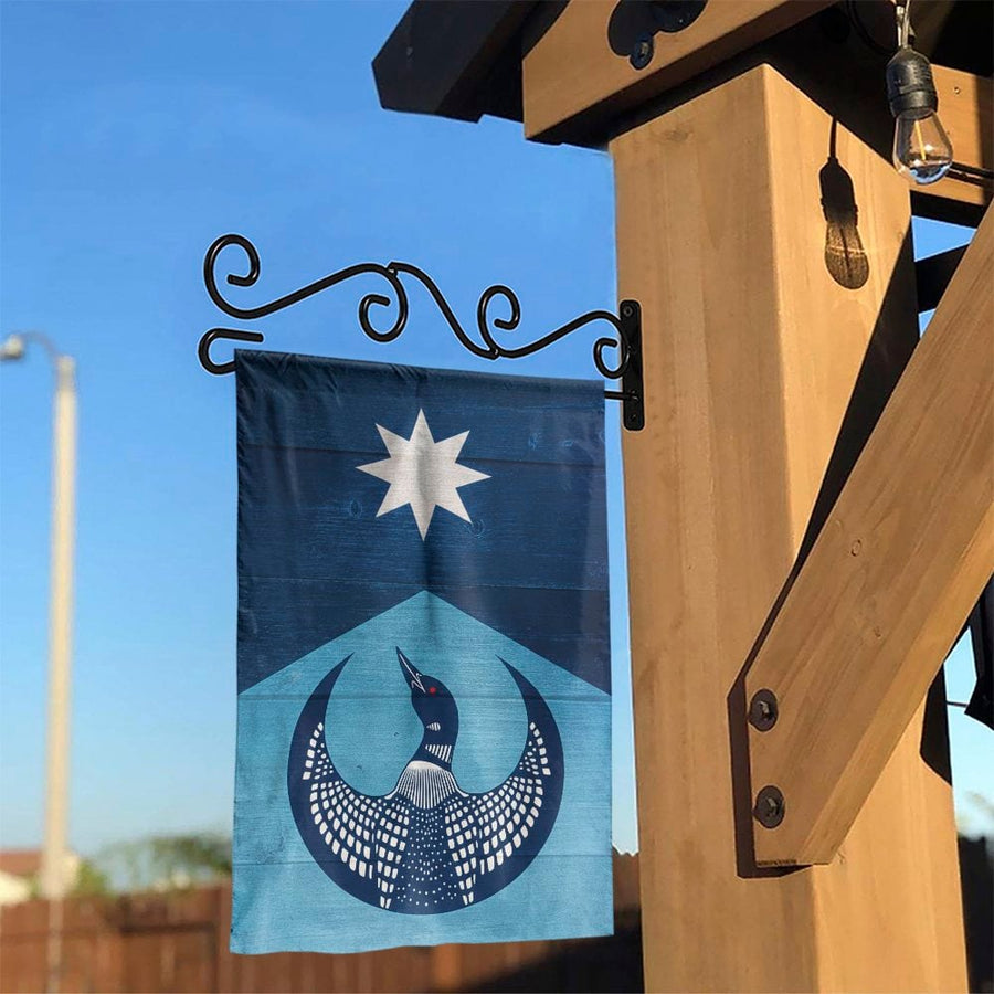 Minnesota North Star Garden Flag | Loon Bird & Star Design | Premium Weather-Resistant Polyester | Outdoor Yard Decor Gift