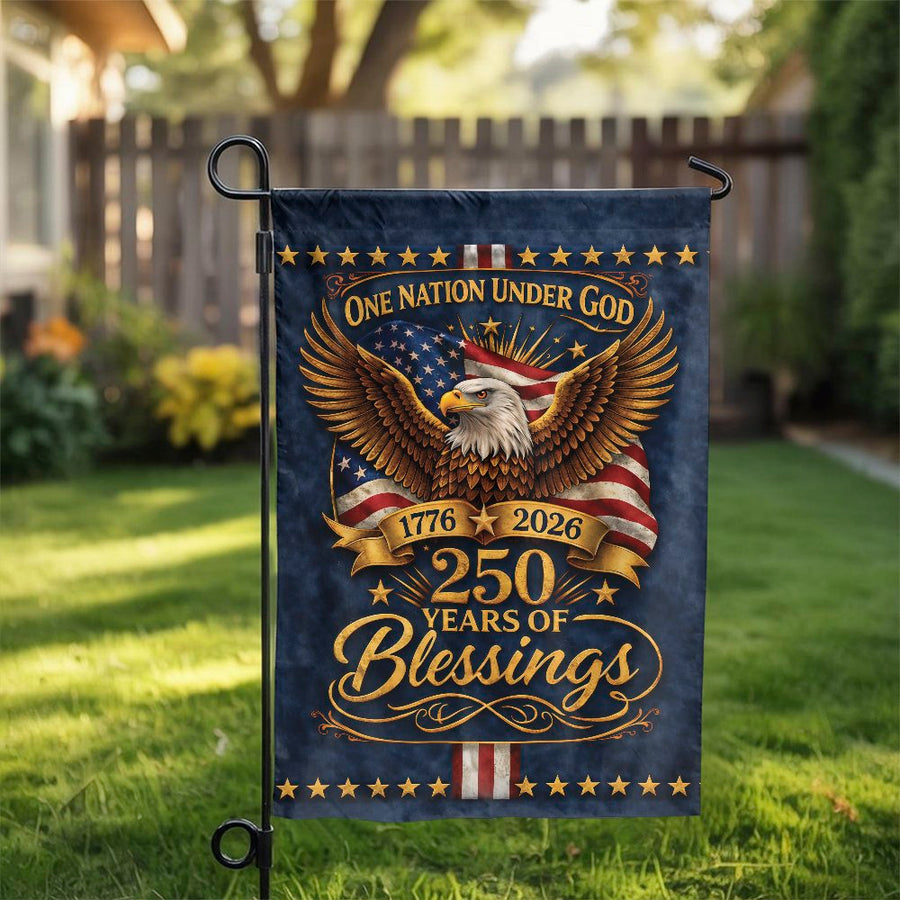 USA 250th Anniversary Garden Flag | Patriotic Eagle 1776-2026 Design | Double Sided Polyester | Commemorative Yard Decor Gift for Patriot