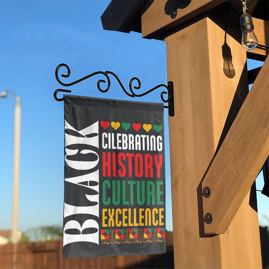 Black History Month Garden Flag | Celebrating Culture & Excellence | Double Sided Polyester | African American Heritage Yard Decor Gift