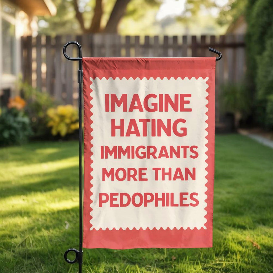 Pro Immigrant Garden Flag | Political Statement Yard Art | Weather Resistant Polyester | Progressive Home Decor Gift
