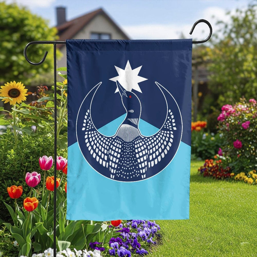 New Minnesota State Flag Garden Flag | Official Loon and Star Design | Double Sided Premium Polyester | Outdoor Yard Decor for MN Home Gift