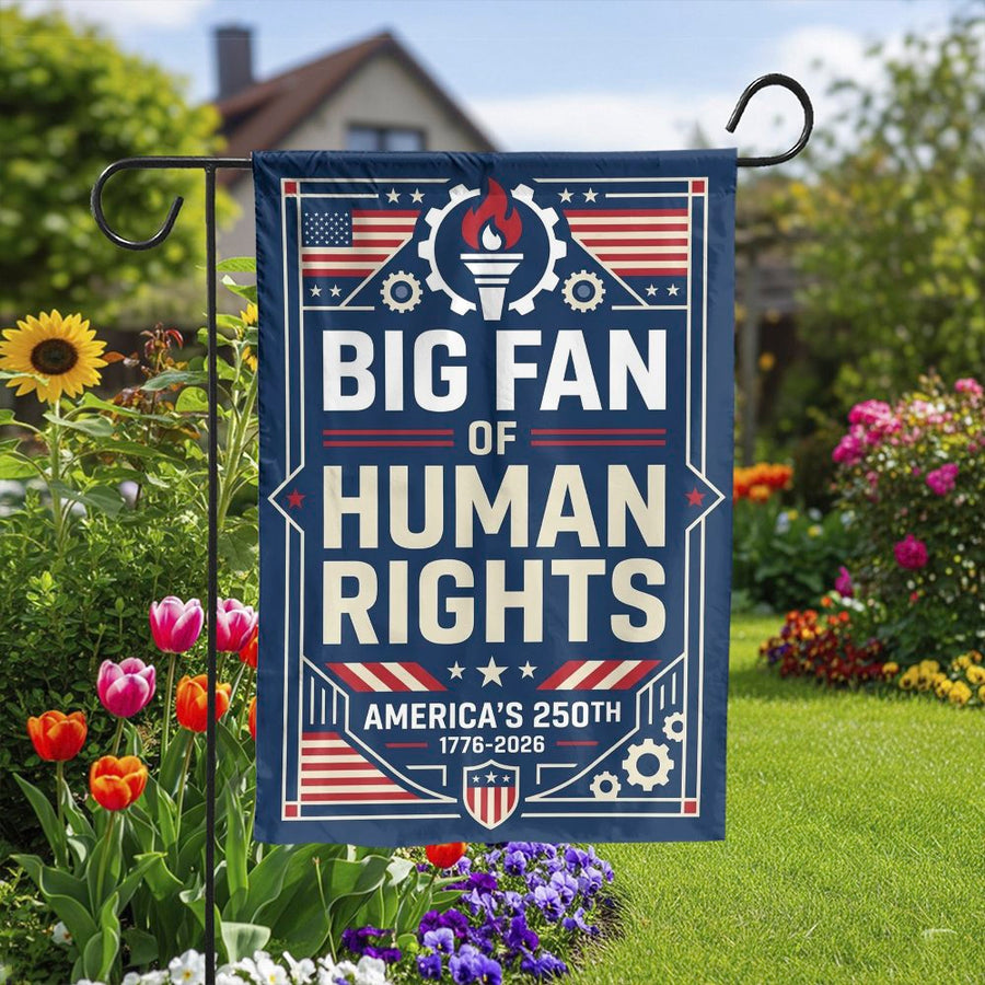 America 250th Anniversary Garden Flag | Human Rights Patriotic Design | Double Sided Premium Flag | Commemorative 2026 Yard Decor Gift