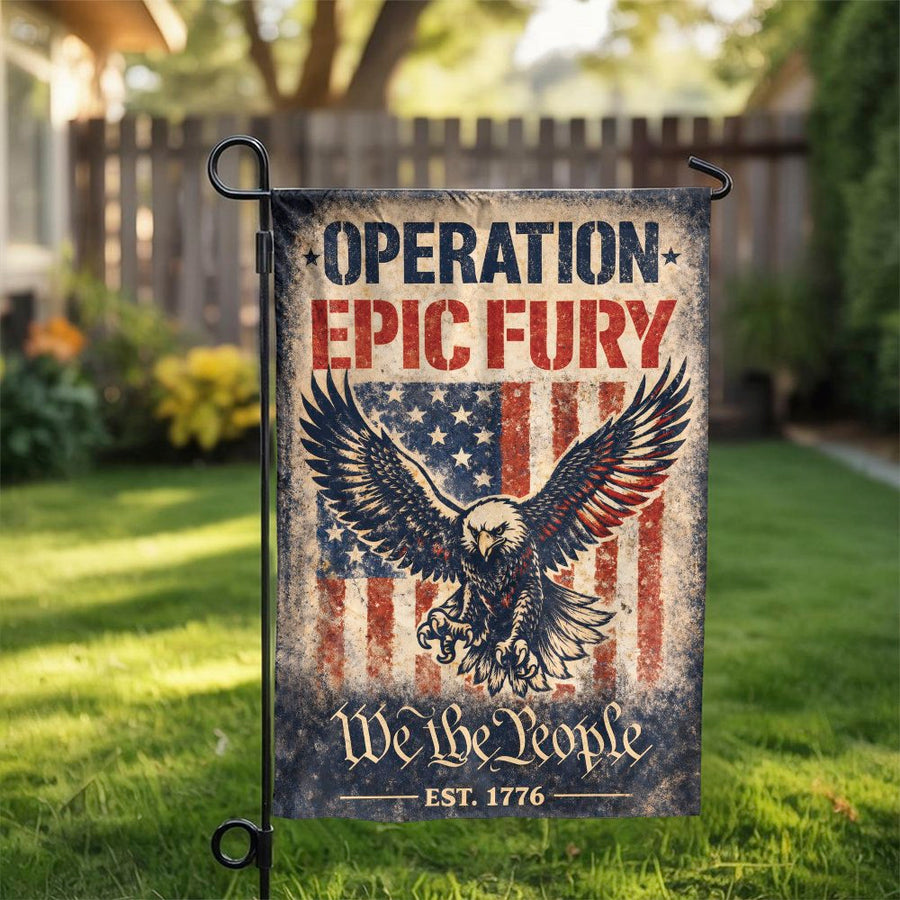 Patriotic Eagle Garden Flag | Vintage We The People Design | Double Sided Weatherproof Yard Sign | Patriotic Home Decor Gift