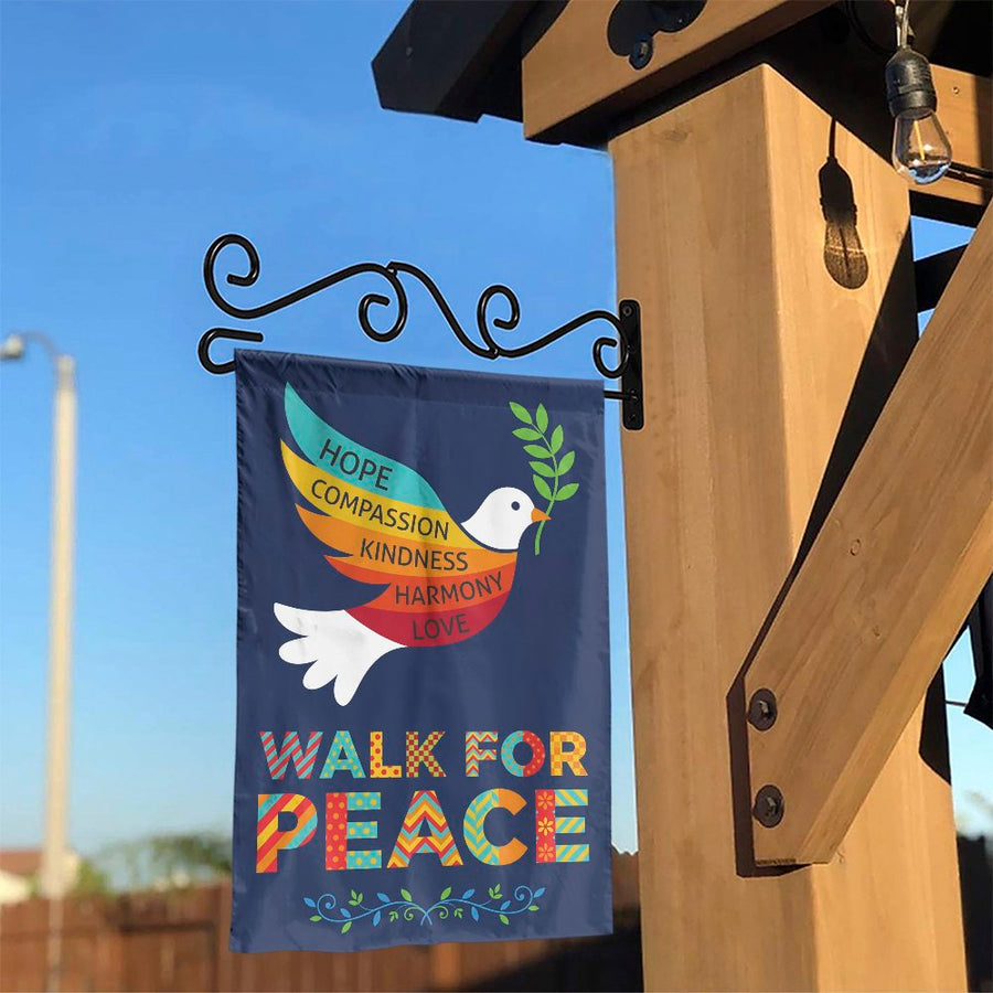 Peace Dove Garden Flag | Inspirational Olive Branch & Kindness Design | Weather Resistant Double Sided Polyester | Premium Outdoor Welcome Decor