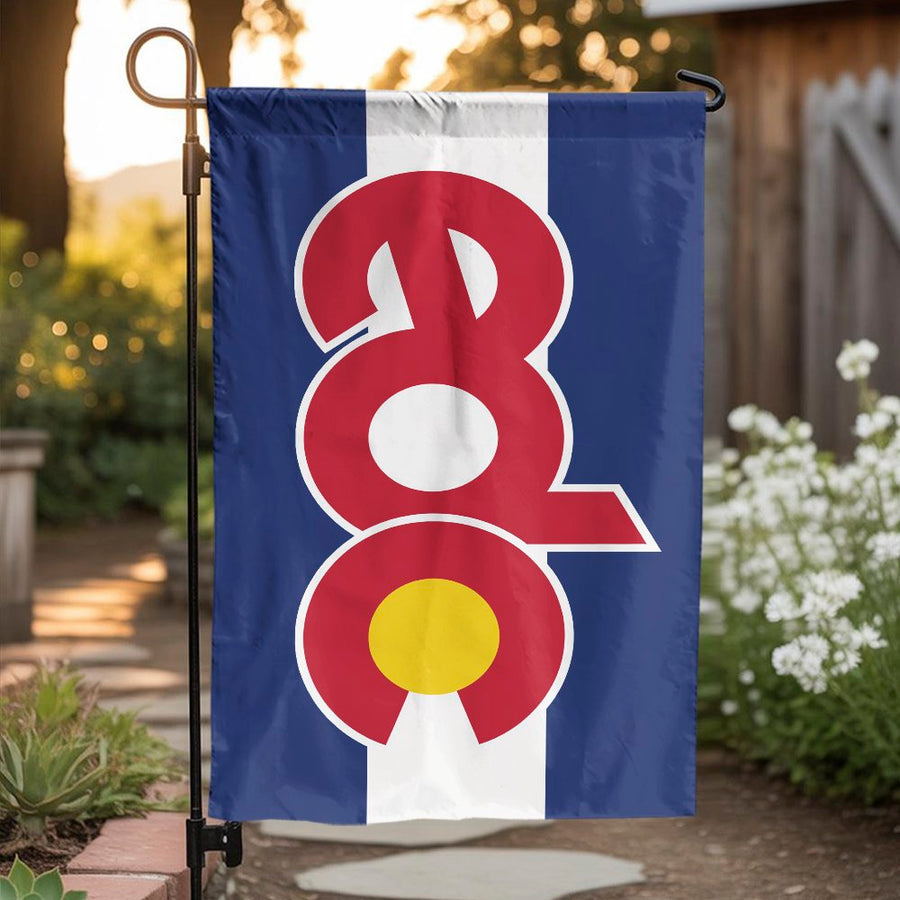 Colorado State Garden Flag | Double-Sided CO Logo Print | Weather-Resistant Polyester | Premium Outdoor Home & Yard Decor Gift