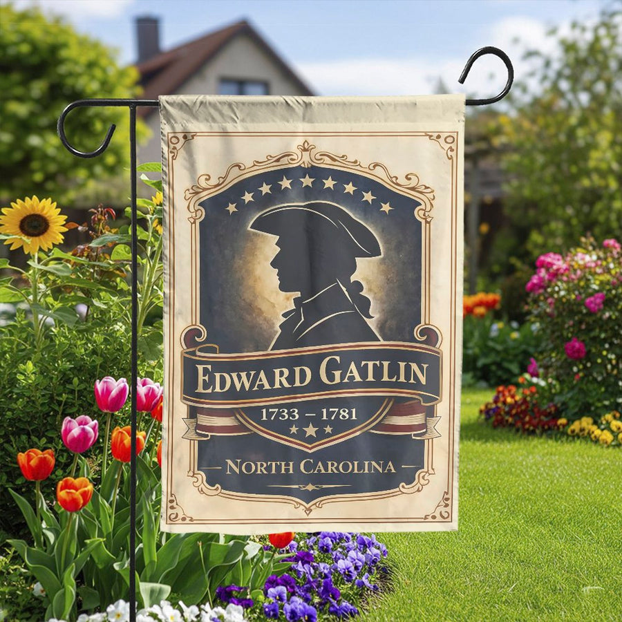 Patriot Ancestor Garden Flag | Vintage 1776 Silhouette Art | Double Sided Polyester | American Revolution Memorial Gift for History Buffs