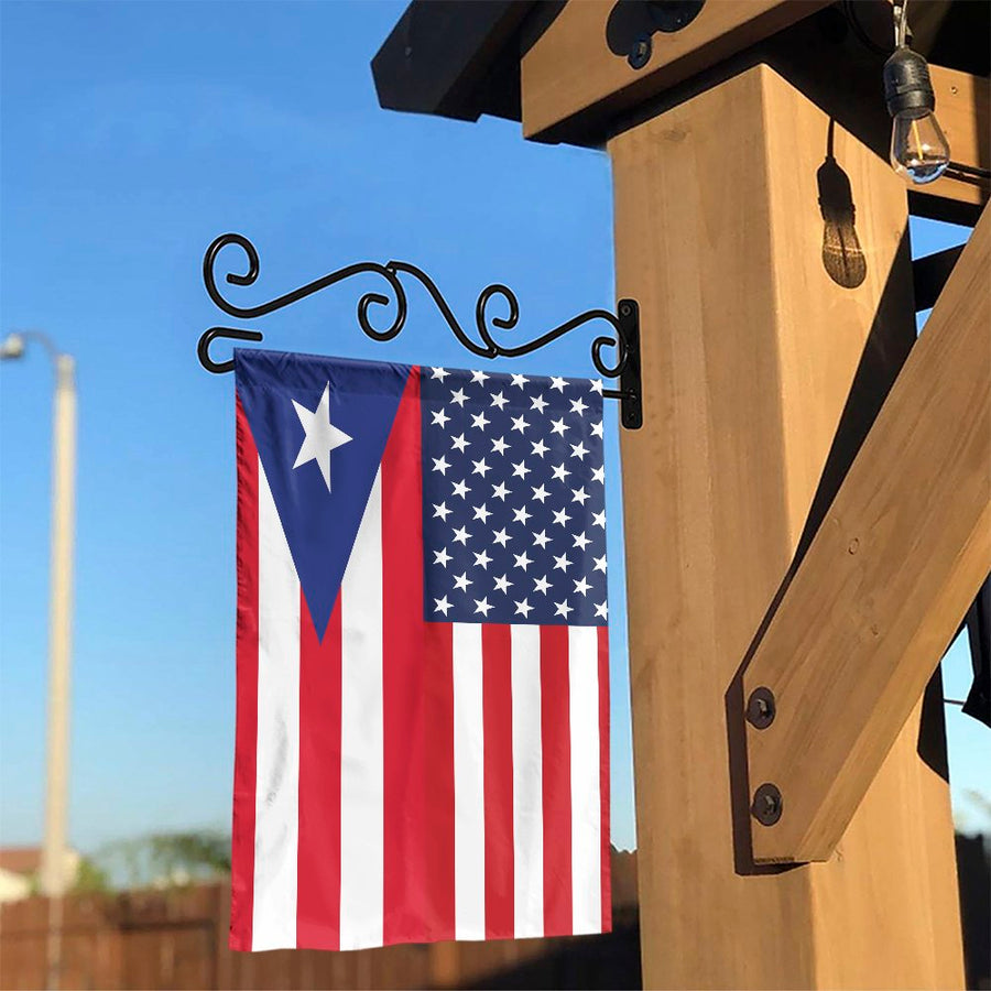 Puerto Rican American Friendship Flag | Double Sided USA PR Hybrid Design | Premium Weather-Resistant Polyester | Patriotic Yard Decor Gift
