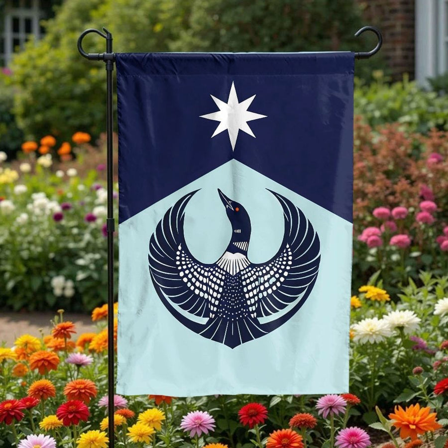 New Minnesota State Flag | Loon & North Star Garden Flag | Double Sided Polyester | Premium Outdoor Yard Decor & Patriotic Gift
