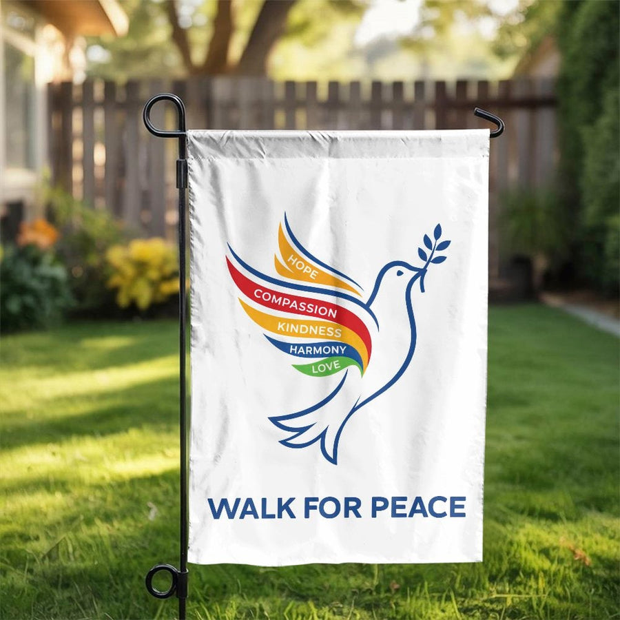 Peace Dove Garden Flag | Inspirational Walk For Peace Dove | Weather-Resistant Double Sided | Outdoor Yard & Patio Decor Gift