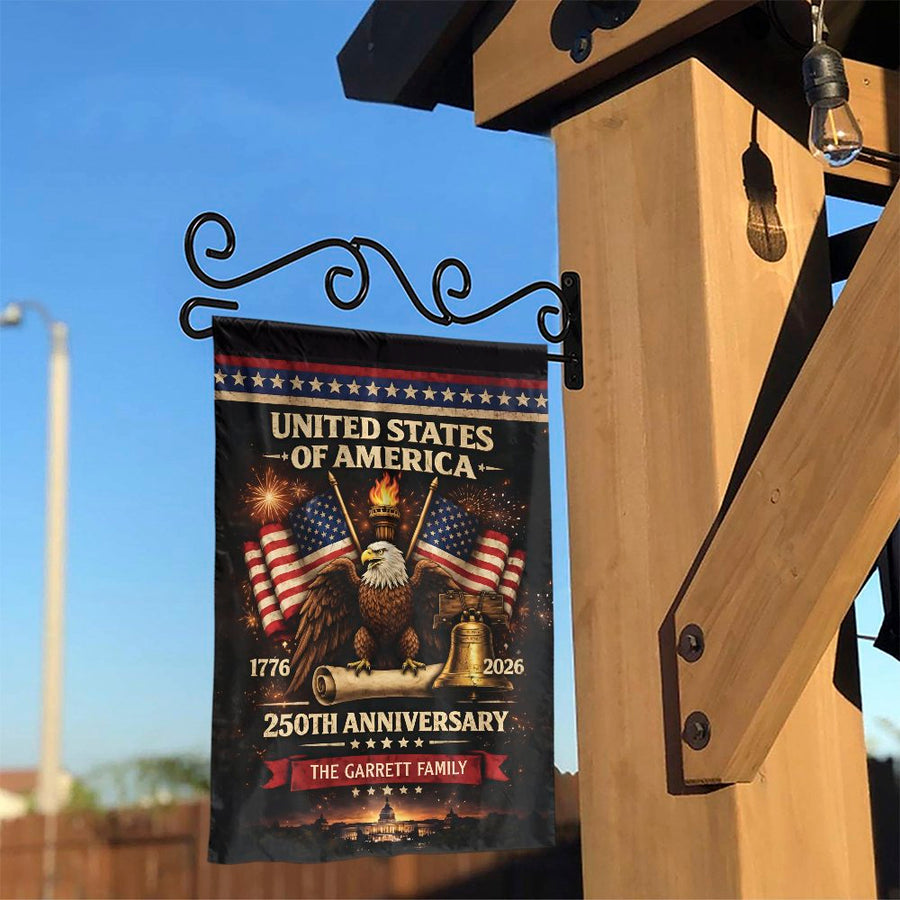 USA 250th Anniversary Garden Flag | 1776-2026 Patriotic Eagle Design | Double Sided Polyester | Commemorative Yard Decor Gift