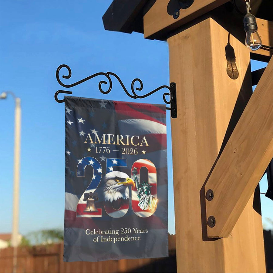 America 250th Anniversary Garden Flag | 1776-2026 Commemorative Yard Decor | Double Sided Weather Resistant Polyester | USA Semiquincentennial Patriotic Gift