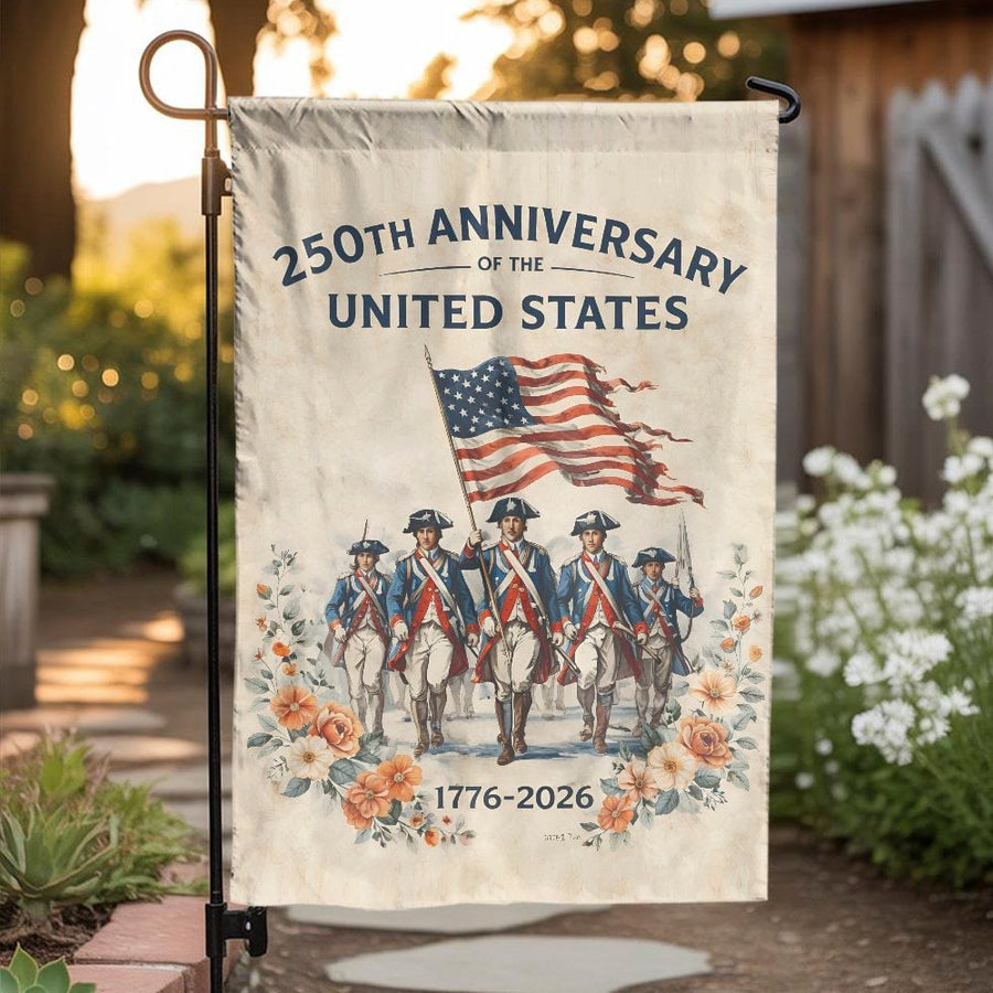 United States 250th Anniversary Garden Flag | Patriotic 1776-2026 Commemorative Design | Weather-Resistant Double Sided Print | Collector's Gift for Patriots