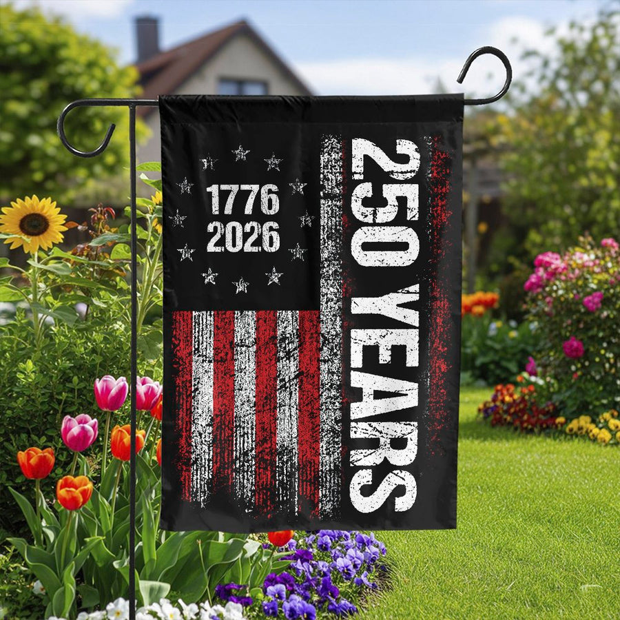 USA 250th Anniversary Garden Flag | Distressed 1776-2026 Vertical Design | Double Sided Polyester Yard Decor | Commemorative Gift for Patriots