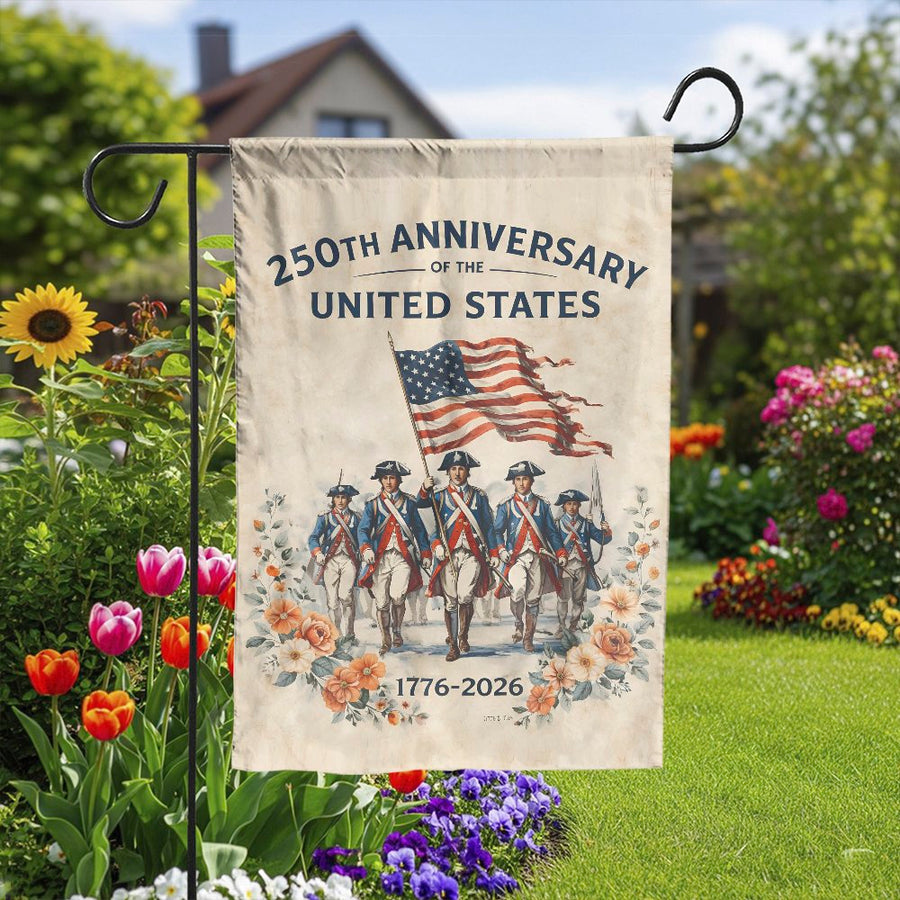 United States 250th Anniversary Garden Flag | Patriotic 1776-2026 Commemorative Design | Weather-Resistant Double Sided Print | Collector's Gift for Patriots