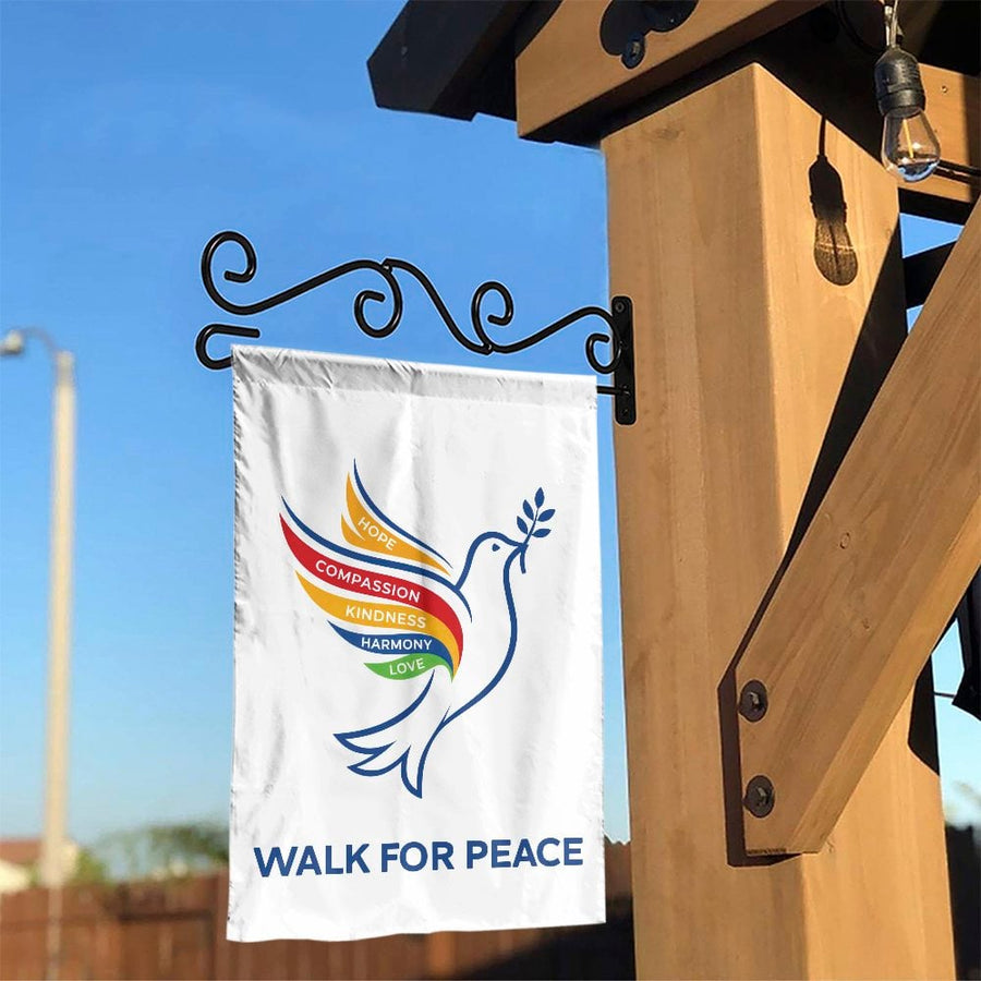 Peace Dove Garden Flag | Inspirational Walk For Peace Dove | Weather-Resistant Double Sided | Outdoor Yard & Patio Decor Gift