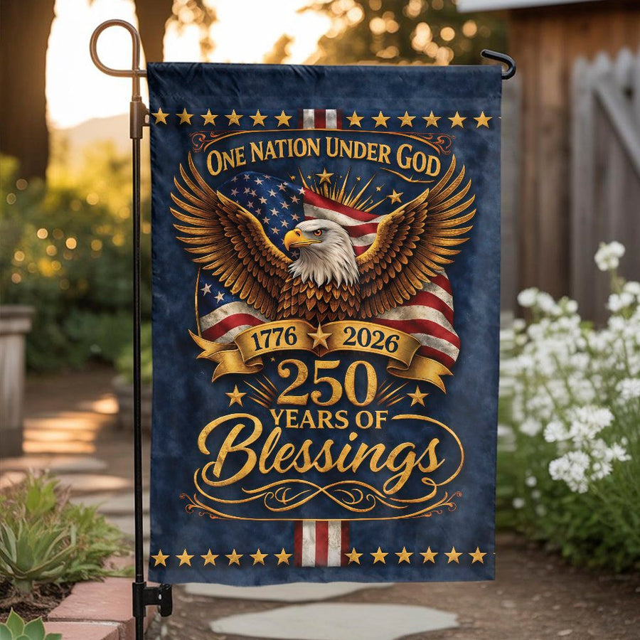 USA 250th Anniversary Garden Flag | Patriotic Eagle 1776-2026 Design | Double Sided Polyester | Commemorative Yard Decor Gift for Patriot
