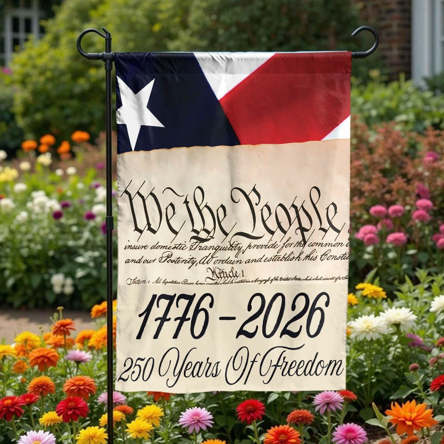 We The People Garden Flag | 1776-2026 250th Anniversary Design | Weather-Resistant Double Sided | Patriotic Yard Decor Collector's Gift